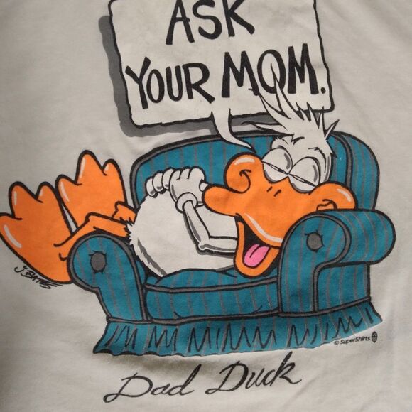Vintage Super Shirts Dad Duck Ask Your Mom Tank Top - Picture 3 of 8